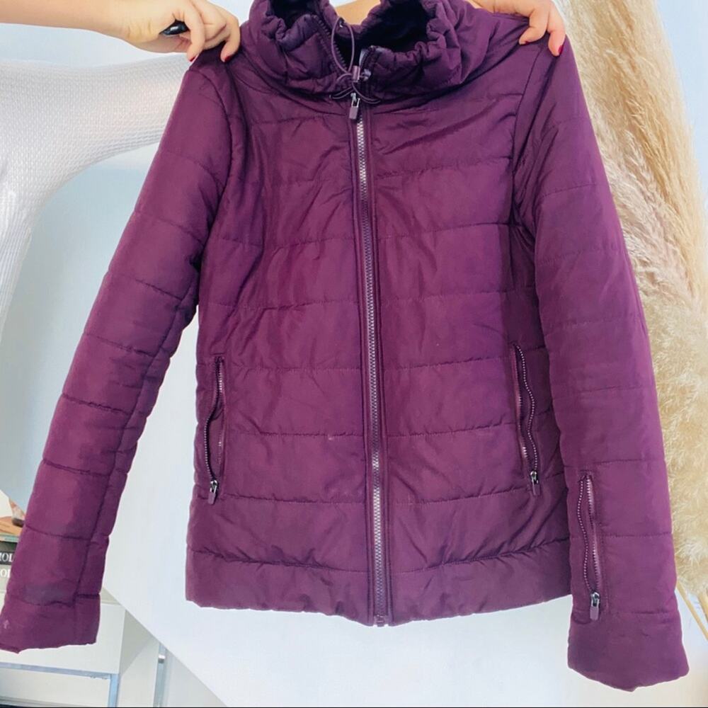 Fabletics Plum Purple Mischa Insulated Puffer Hoo… - image 6